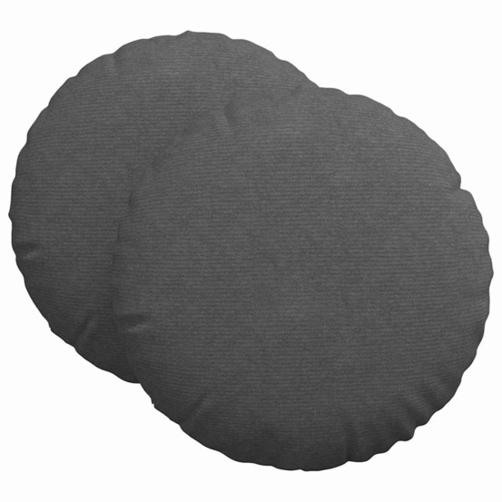 Coussins de siège 2 pcs gris foncé ø 80 cm
