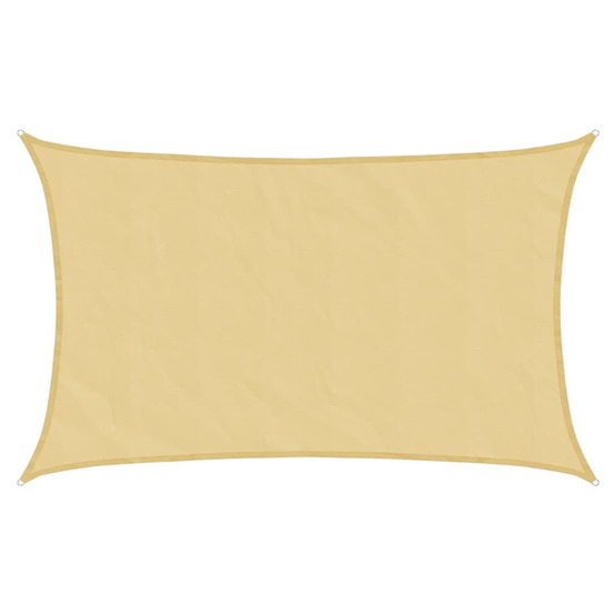 Voile d'ombrage sable 8x5 m 100 % polyester oxford