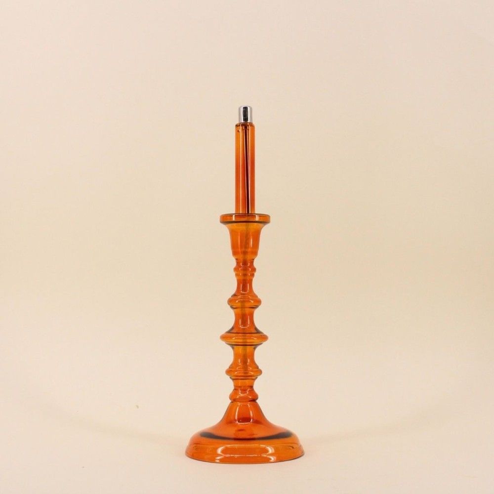 Lampe à huile chandelier en verre soufflé 32cm