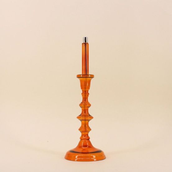 Lampe à huile chandelier en verre soufflé 32cm
