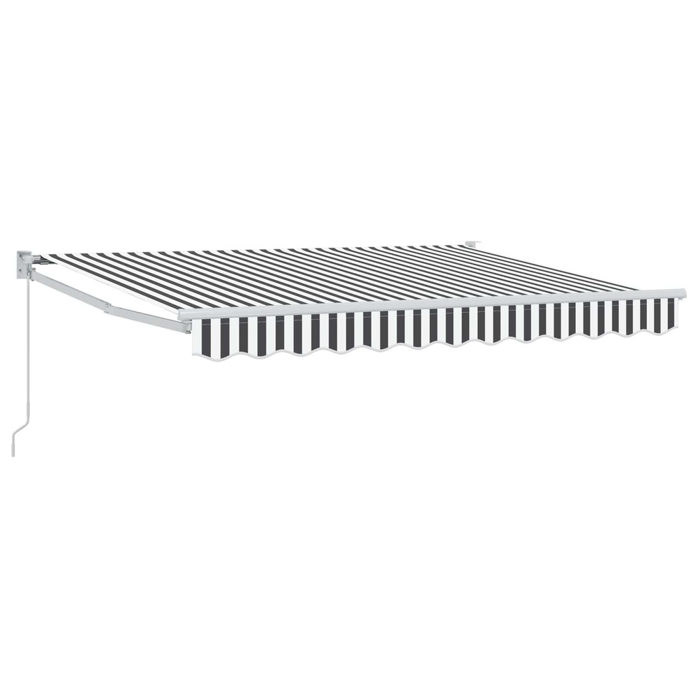 Auvent rétractable anthracite et blanc 2,5 x 2 m