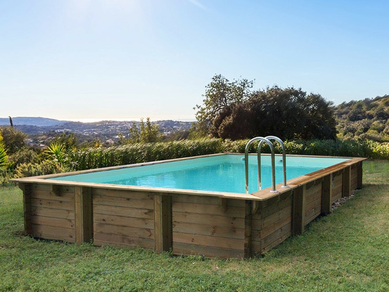 Piscine bois en kit rectangle Kolanta - 10.20 x 5.20 x 1.44 m