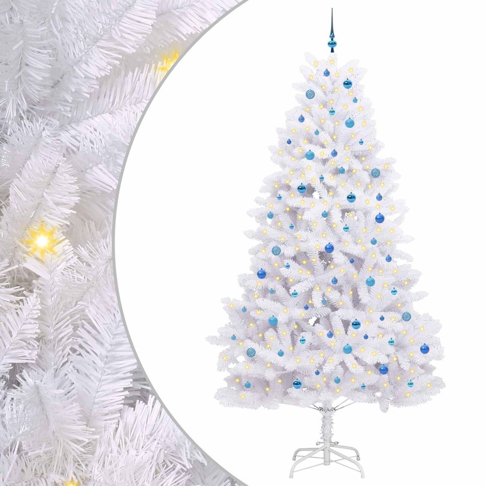 Sapin de noël artificiel à branches articulées blanc 270 cm