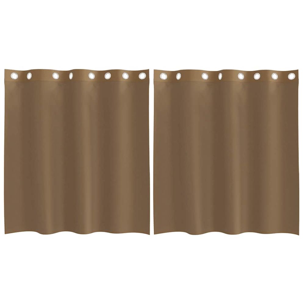 Rideaux en voile avec œillets 2 pcs marron clair
