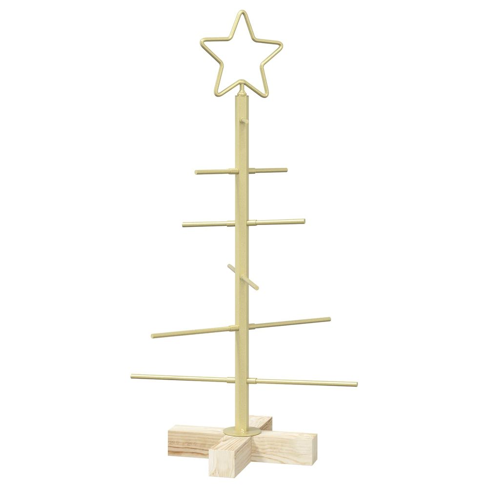 Sapin de noël en métal avec support kuopio 60 cm acier doré