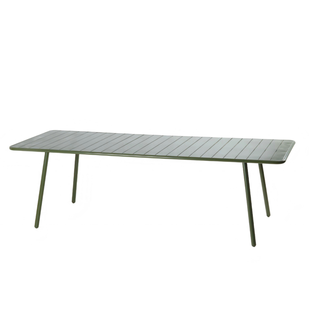 Table de jardin 10-12 places 234cm verte bergame