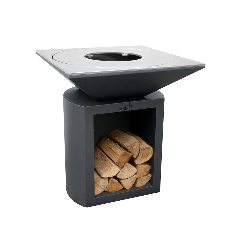 Brasero g2 graphite plaque acier carbone - artiss