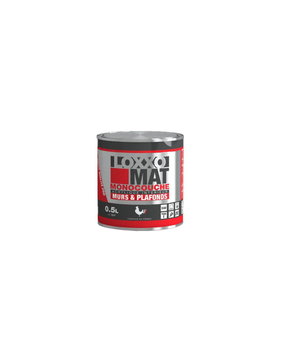 Peinture acrylique mate monocouche murs & plafonds 0.5 l - loxxo