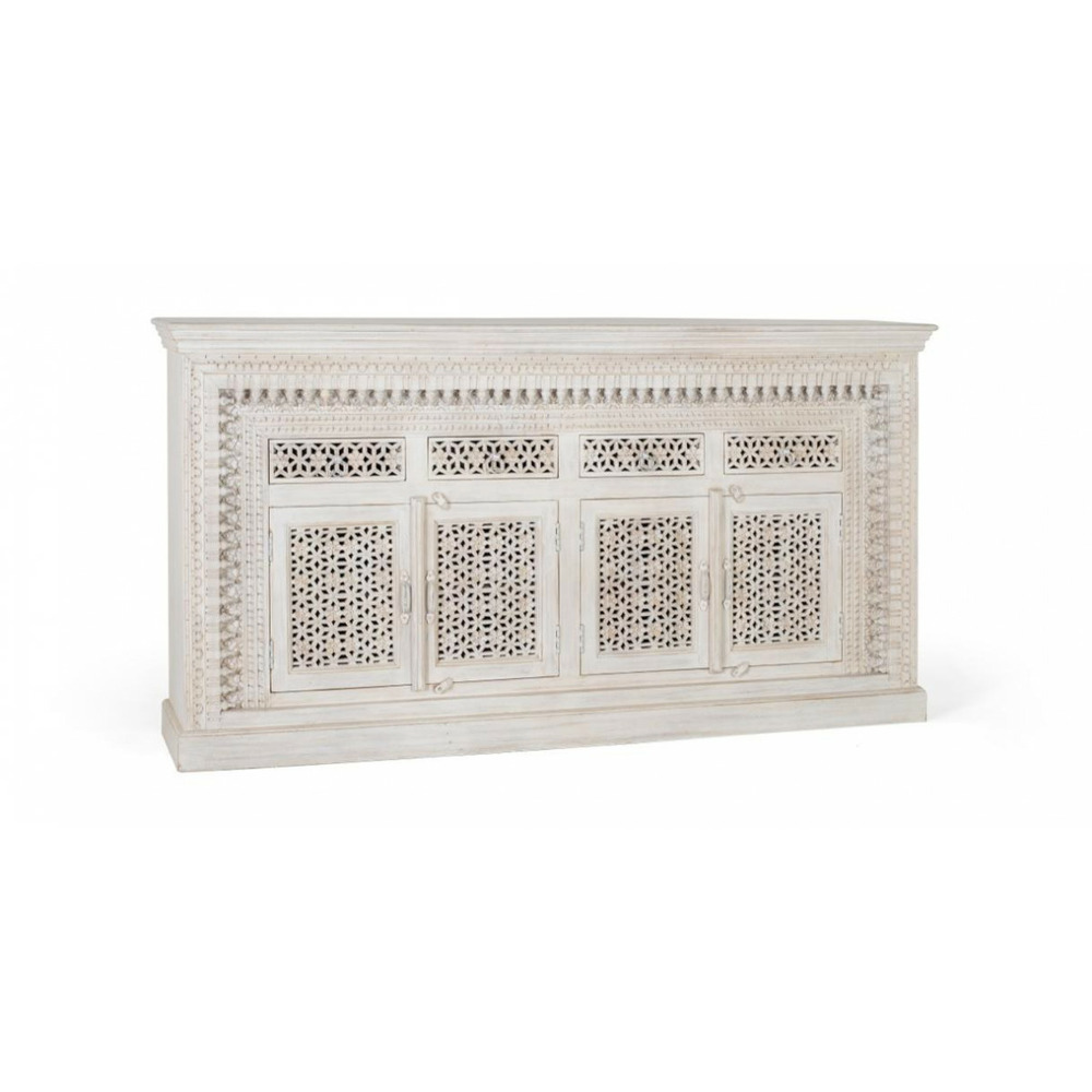 Bahut bois blanc - olénie décoration d'autrefois