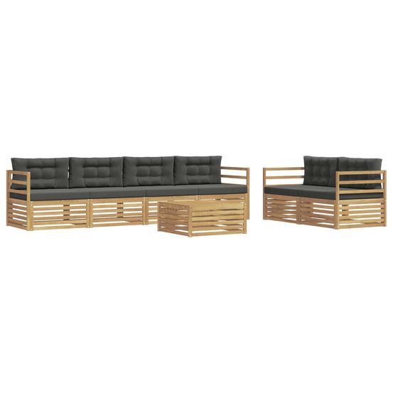 Ensemble de canapés d'extérieur 7 pc blanc et anthracite