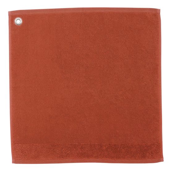 Essuie-mains oeillet curl terracotta 50 x 50 cm