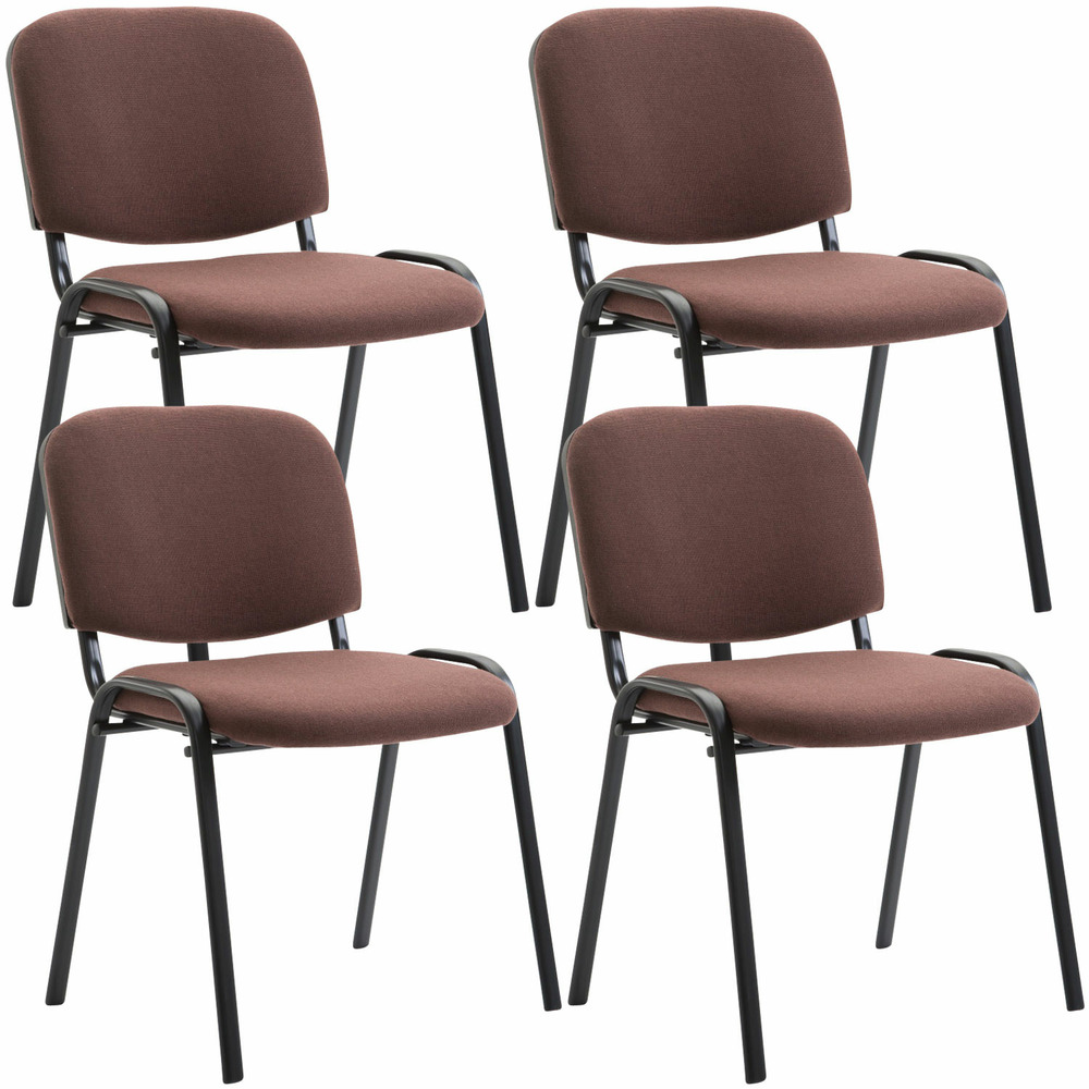 Lot de 4 chaises visiteurs ken tissu