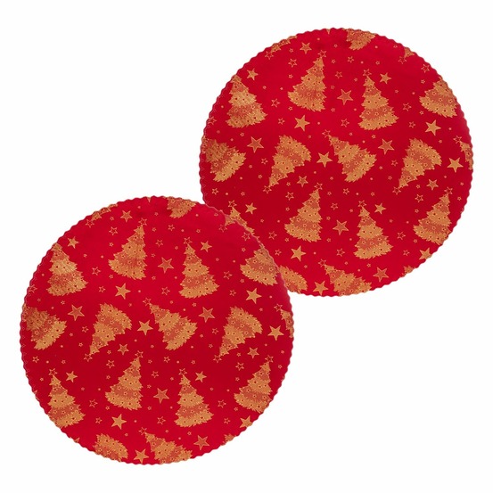 Lot de 2 sets de table en velours sapin