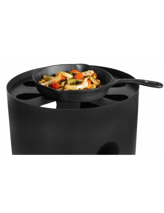 Poêle en fonte pour braséro ou cheminée extérieure-noir-ø: 26 cm-noir--
