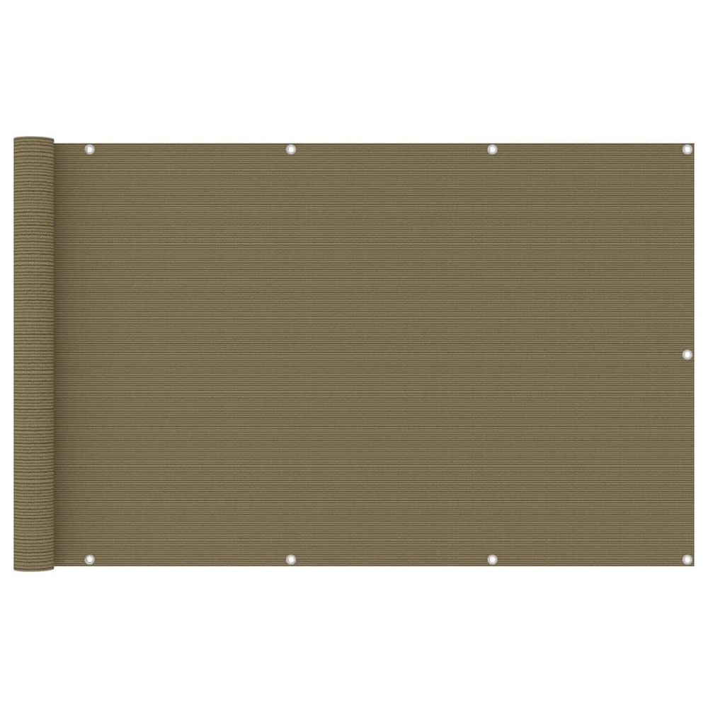 Écran de balcon taupe 120x400 cm pehd