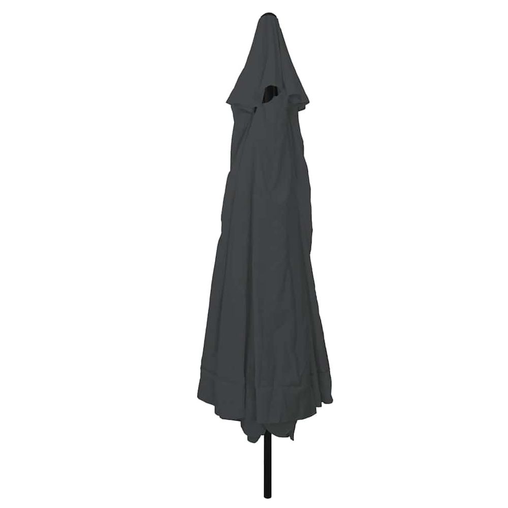 Parasol de jardin 394 x 394 x 248 cm polyester et acier
