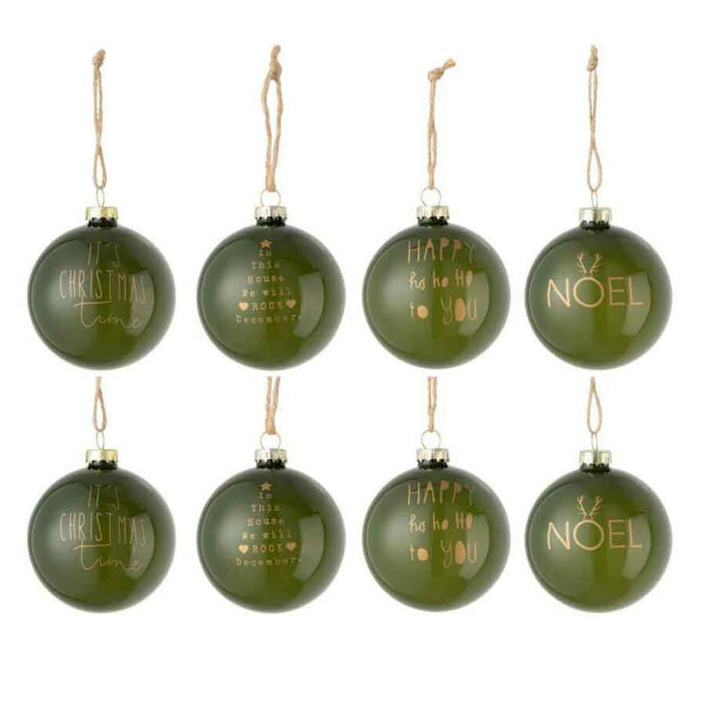 Lot de 8 boules de noël 