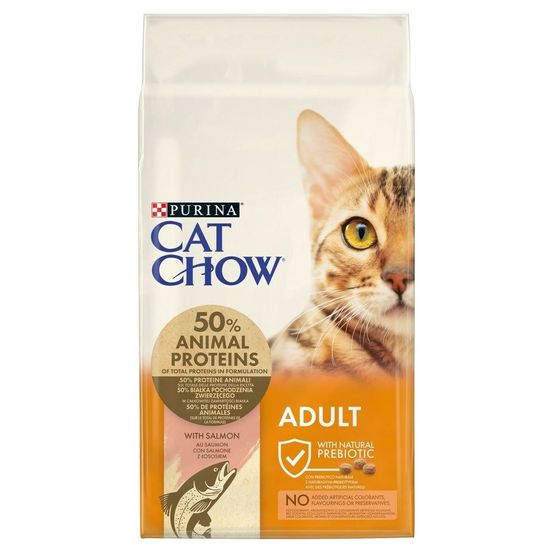 Aliments pour chat purina cat chow adulte saumon thon 15 kg