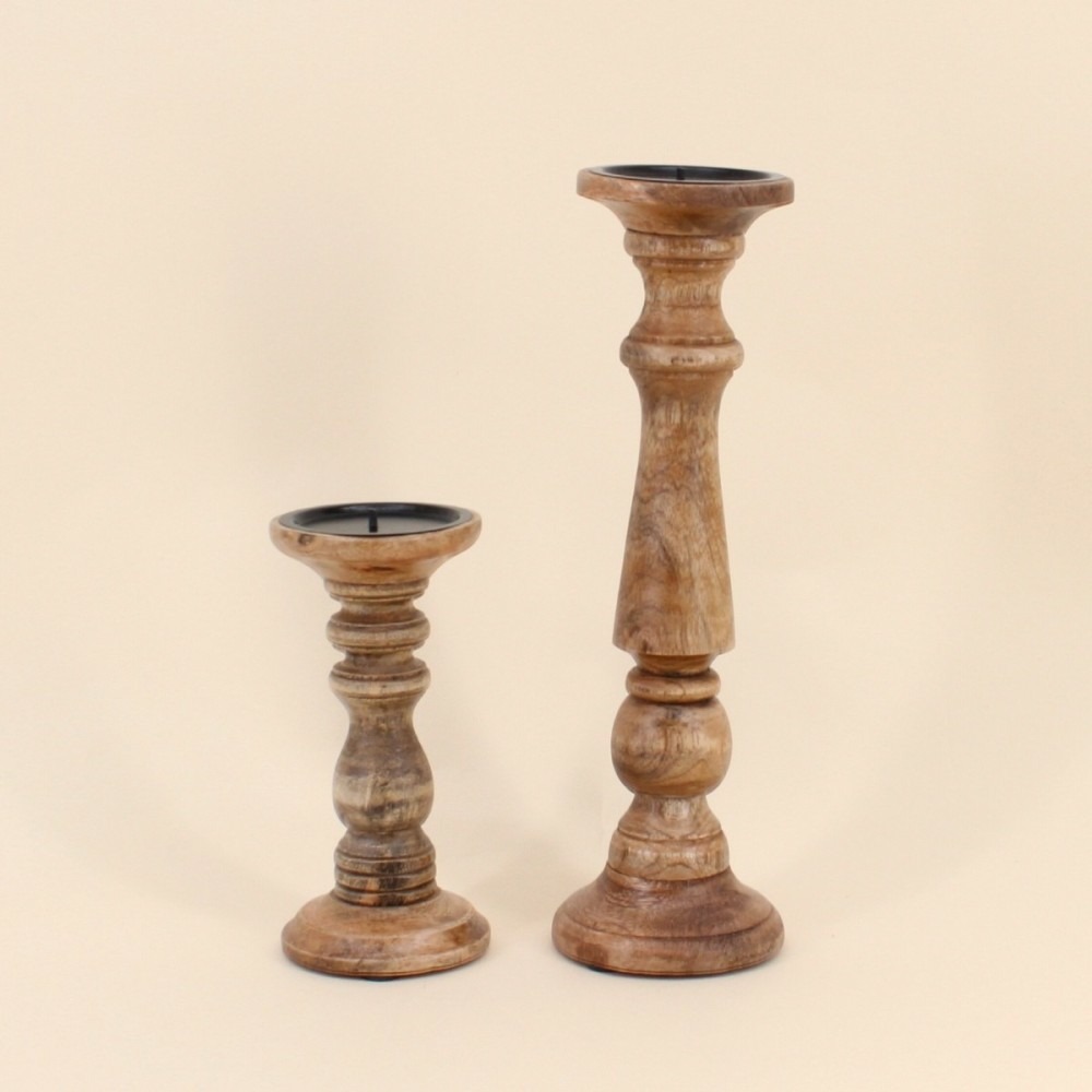 Set de 2 chandeliers en manguier