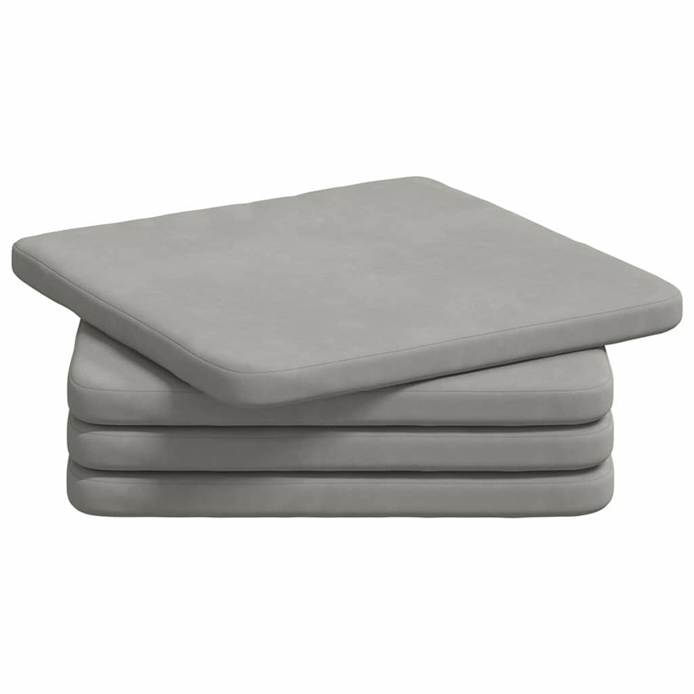 Coussins de siège 4 pcs gris clair 40 x 40 x 3 cm