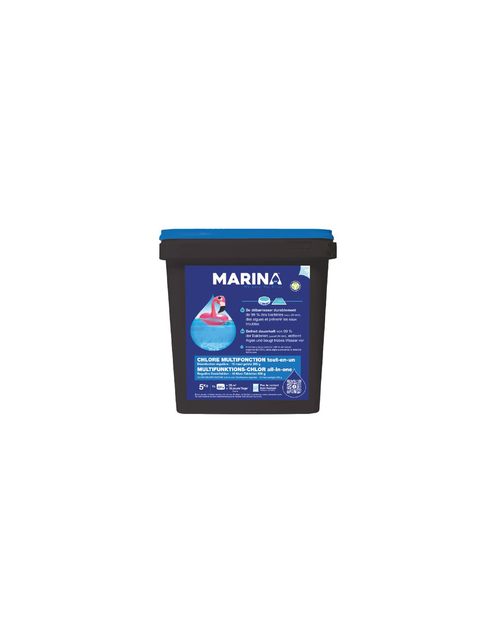 Chlore multifonction 25 galets 200g tp2 5kg - marina