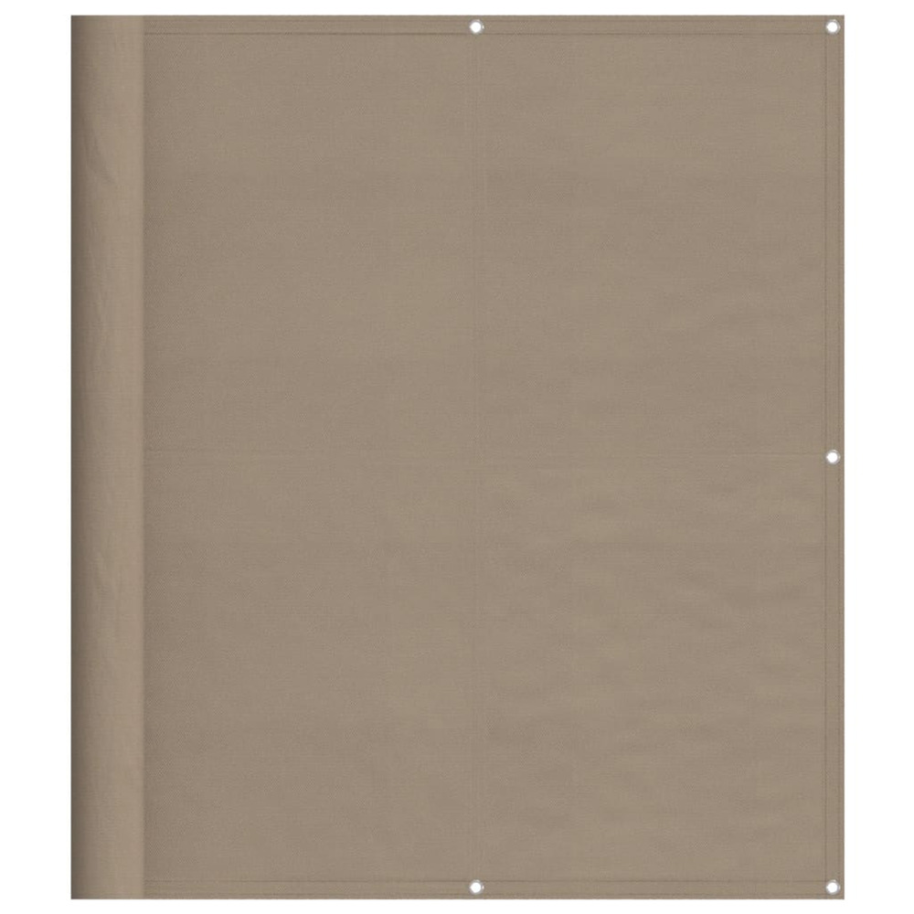 Écran de balcon taupe 120x800 cm 100% polyester oxford