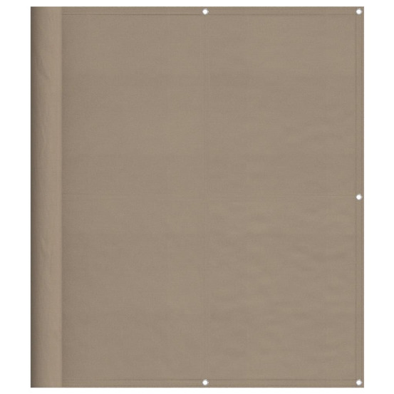 Écran de balcon taupe 120x800 cm 100% polyester oxford