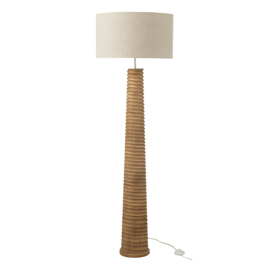 Lampadaire filetage en bois