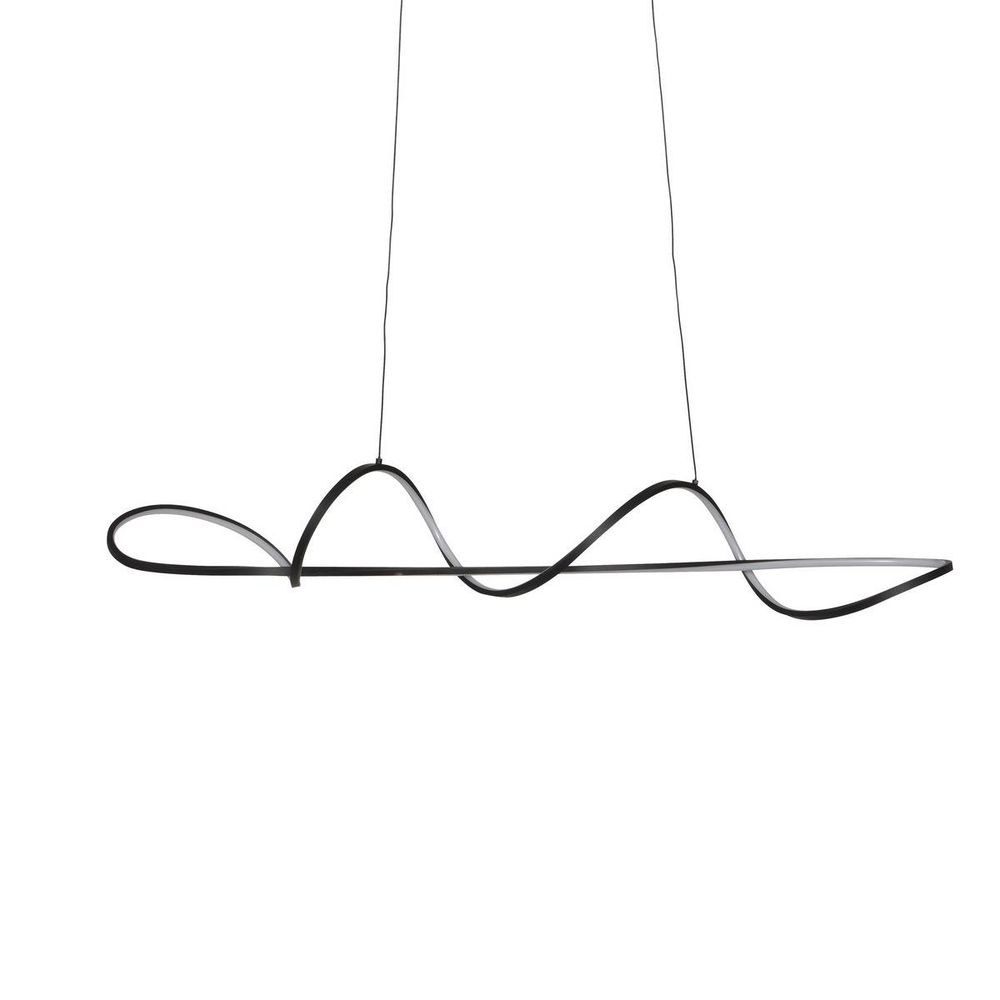 Suspension lonel oblong 15x98cm noir