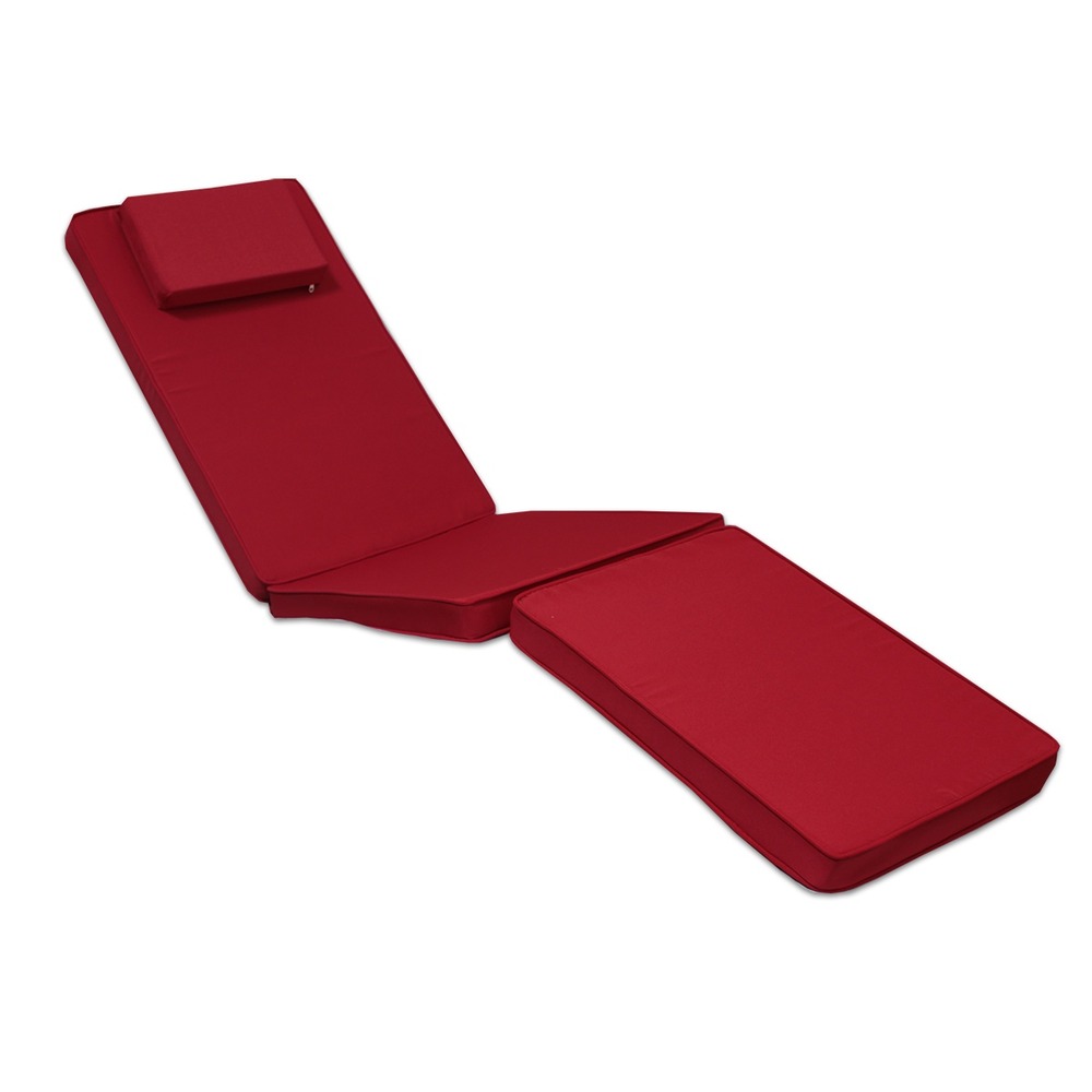 Matelas rouge pour chaise longue