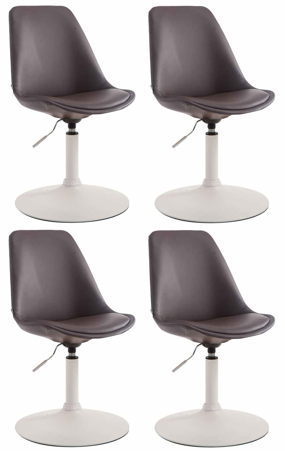 Lot de 4 chaises de salle à manger maverick w en simili cuir