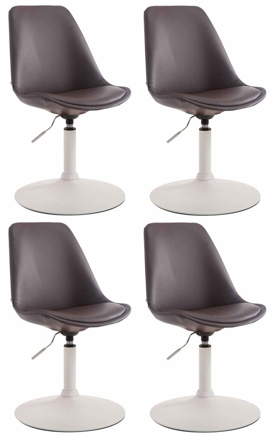 Lot de 4 chaises de salle à manger maverick w en simili cuir