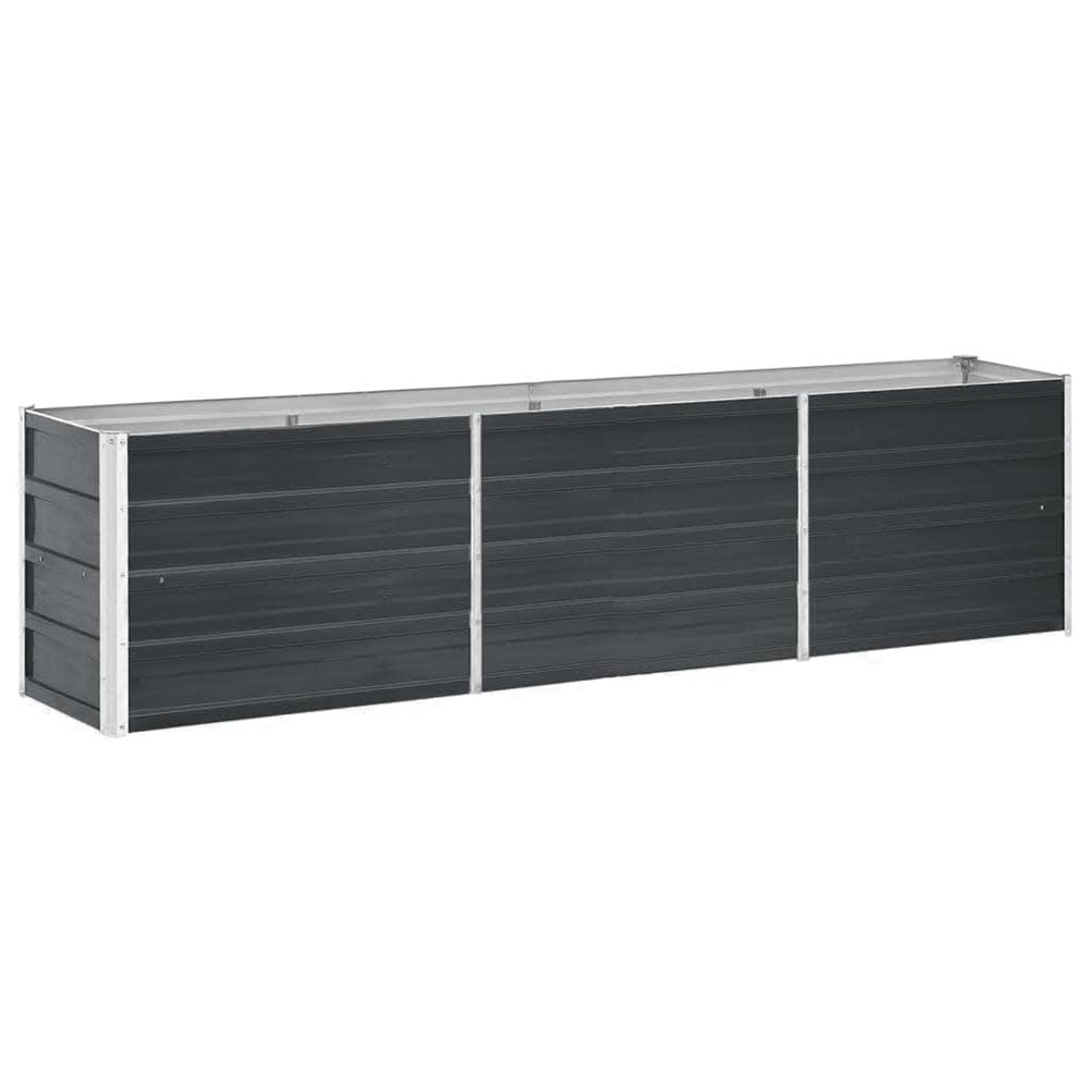 Lit surélevé de jardin acier galvanisé 240x40x45 cm anthracite