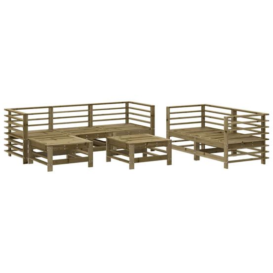 Salon de jardin 7 pcs bois de pin imprégné