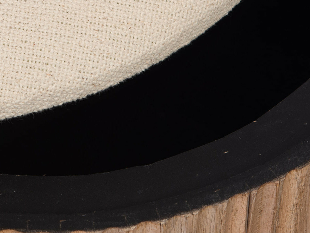 Lot de 2 tabourets ronds naturels camel