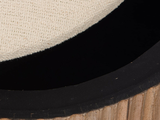 Lot de 2 tabourets ronds naturels camel