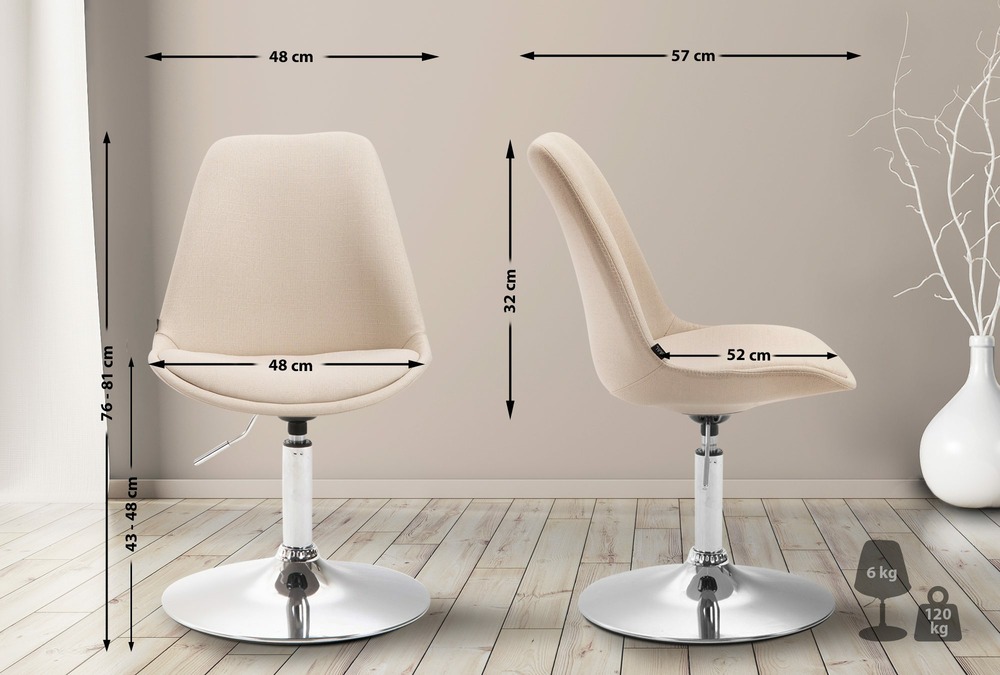 Chaise maverick c en tissu