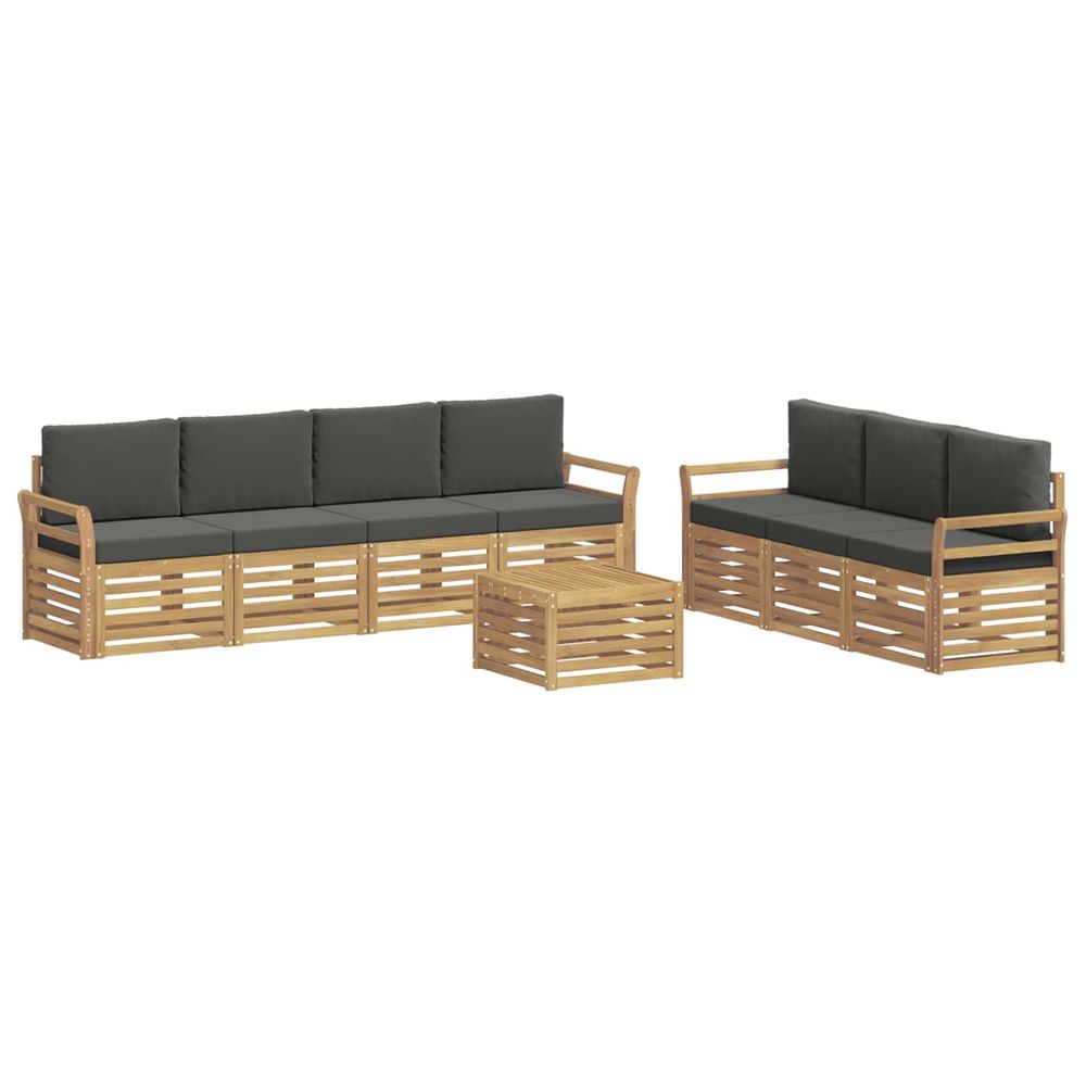 Ensembles de canapés 8 pc blanc et anthracite polyester