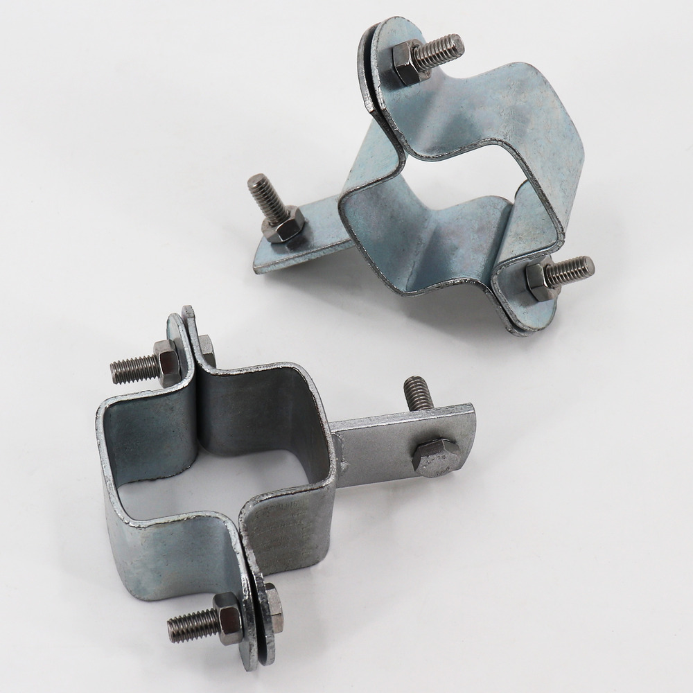 1 collier de serrage pour poteau à profil en z clôture de protection , clôture forestière, grillage noué, clôture de pâturage