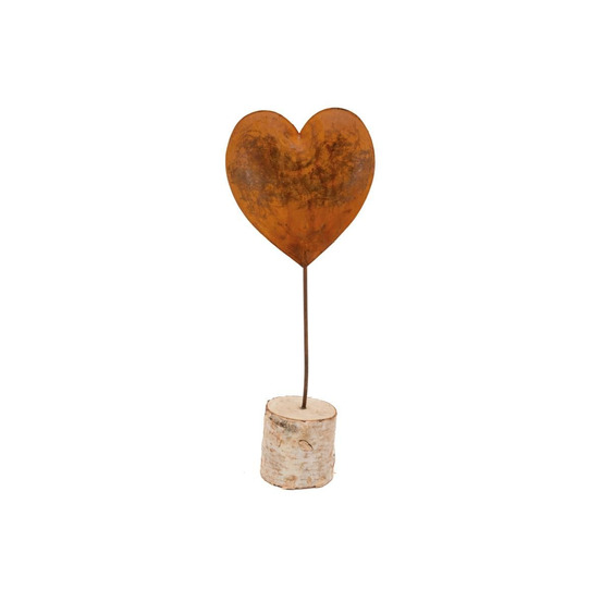 Coeur en métal effet rouillé unitaire