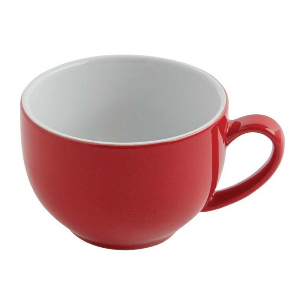 Tasse cappuccino rouge 340ml lot de 12 olympia