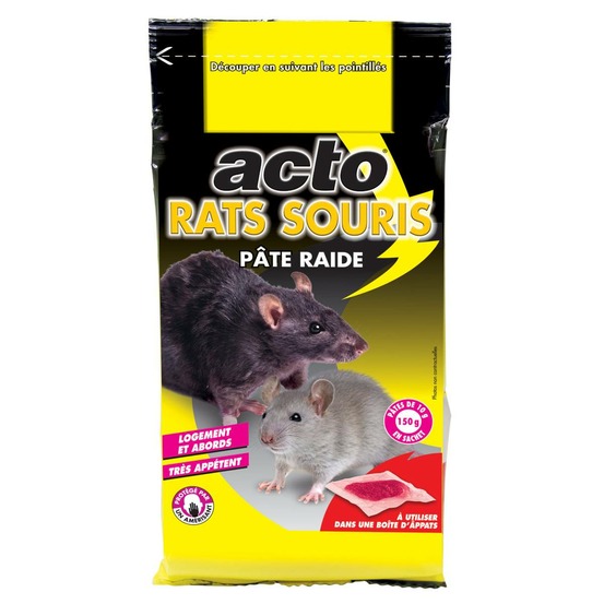 Acto pâte raide anti-nuisibles : poison rodenticide à action retardée