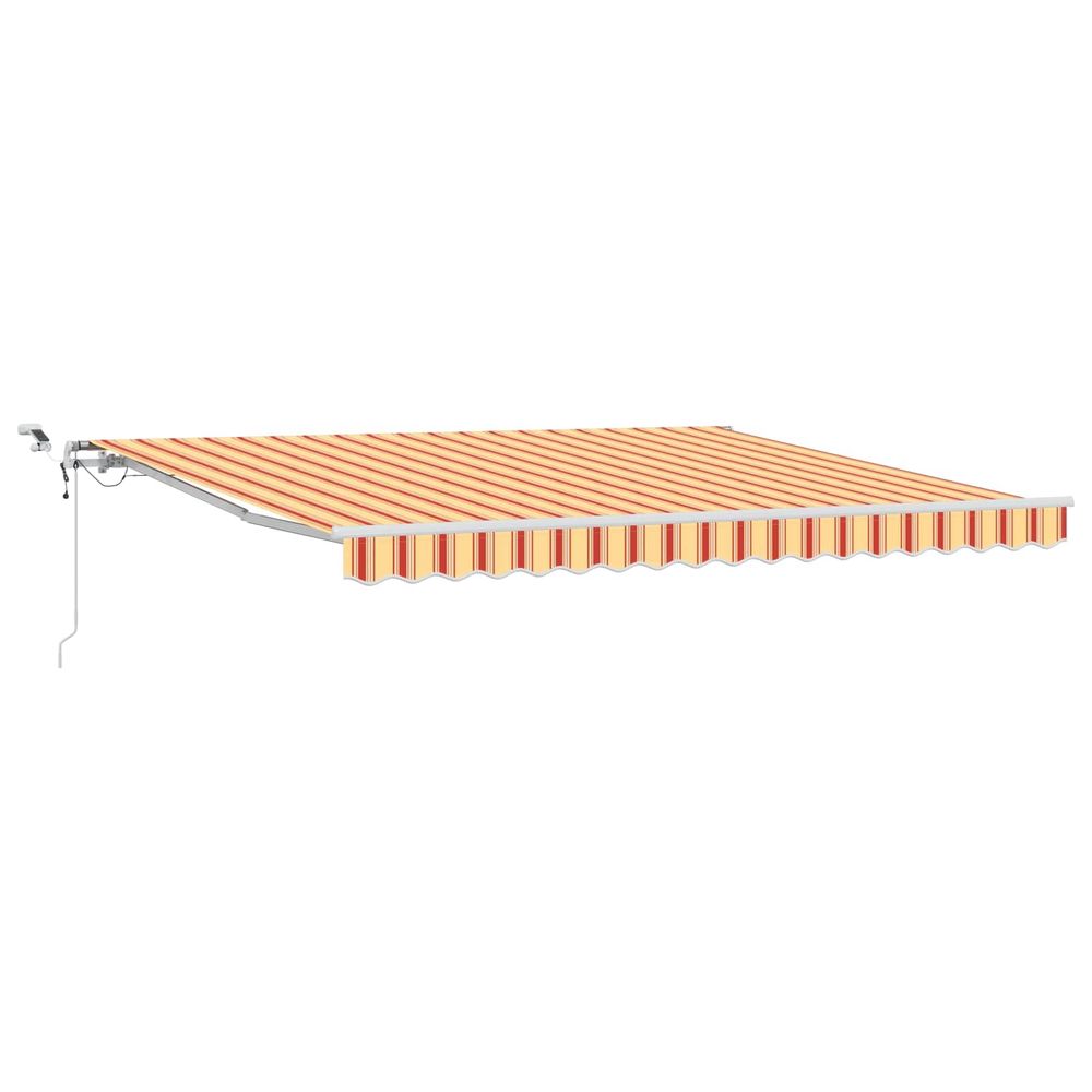 Auvent rétractable jaune et orange 400 × 350 cm polyester