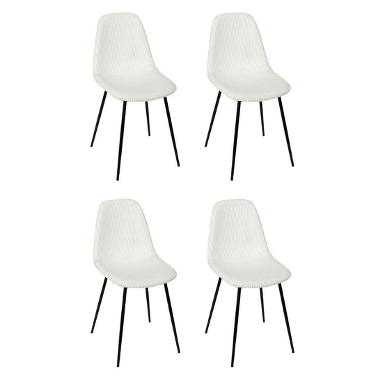 Lot de 4 chaises côtelé
