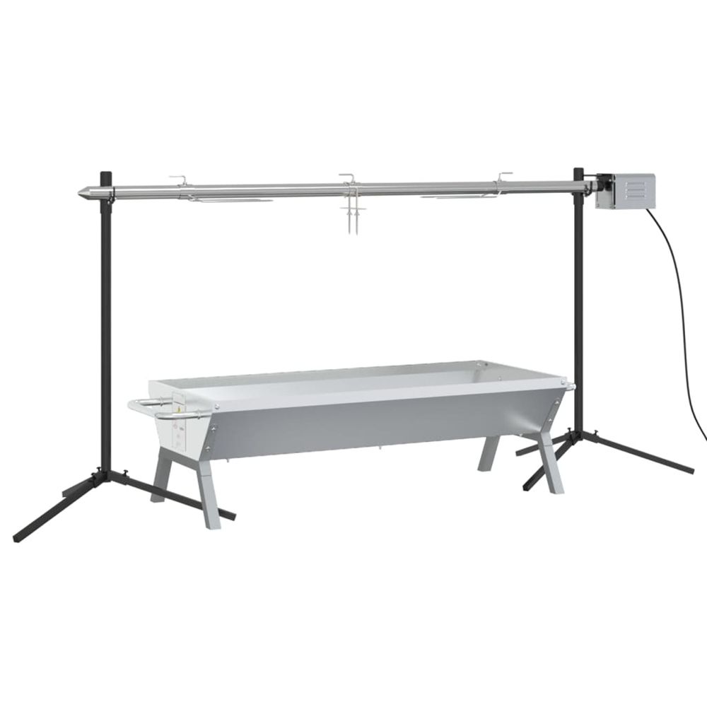 Ensemble de grille et de plateau automatique pour barbecue inox