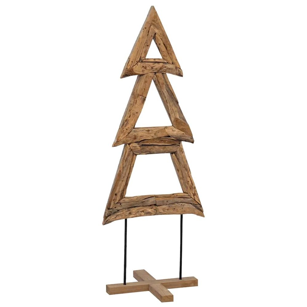 Sapin de noël marron 90 cm bois de teck solide