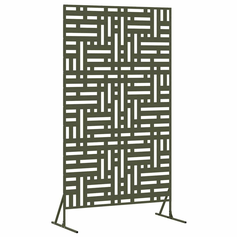 Écran de confidentialité 100 x 50 x 180 cm acier vert olive