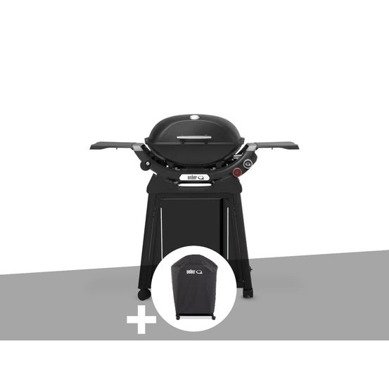 Barbecue à gaz q 2800n+ chariot noir + housse