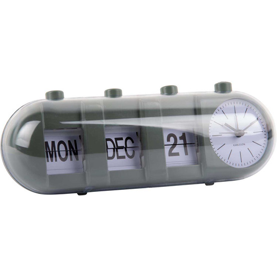 Réveil retro tube calendar flip vert