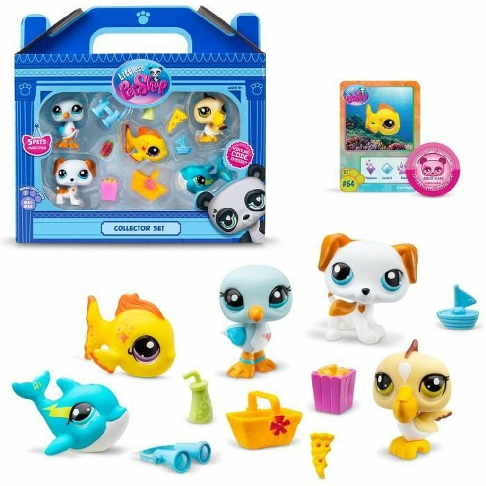 Littlest pet shop - collector set theme plage - 5 animaux
